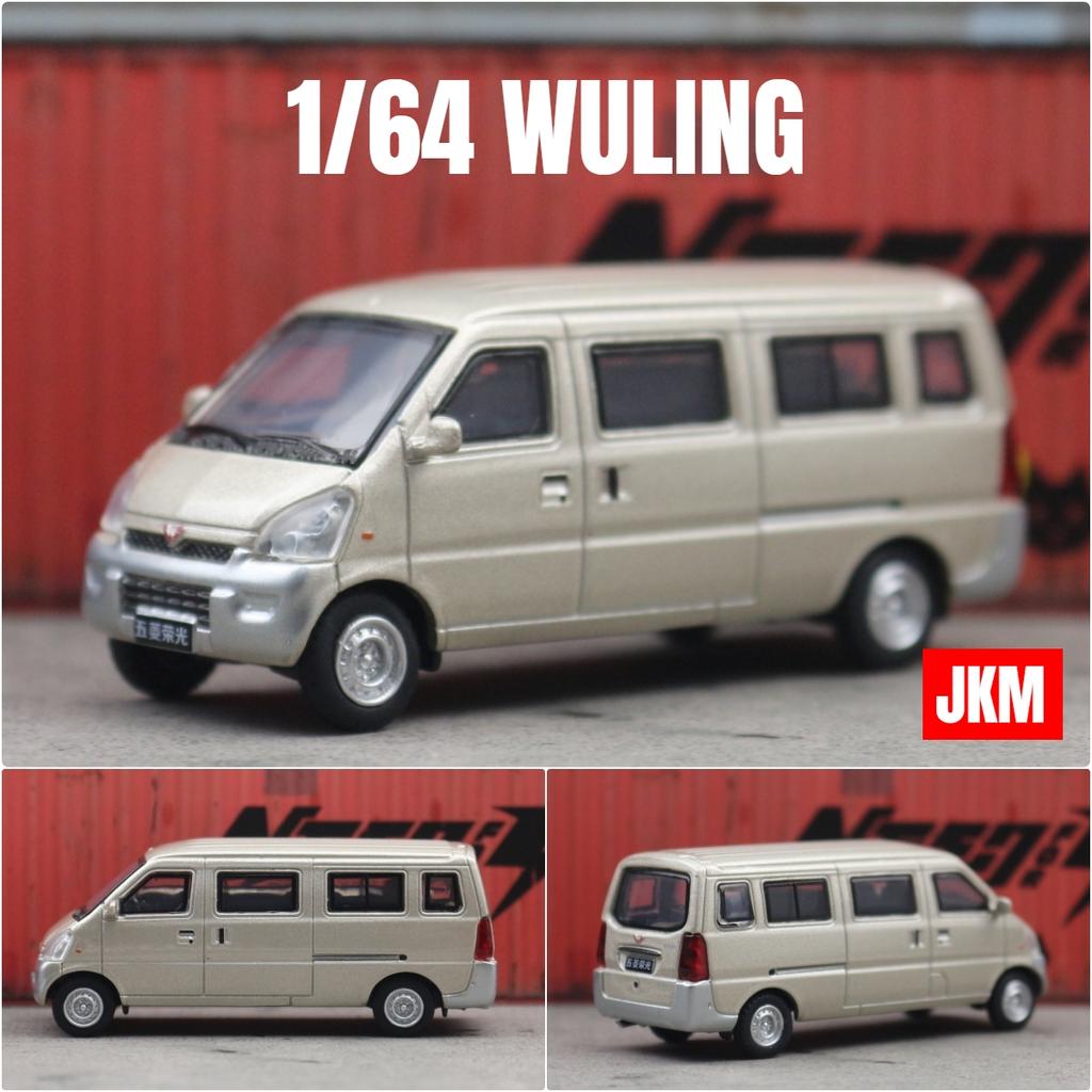 1/64 WULING Chevrolet N300 Move Van Miniature JKM 1:64 Diecast Metal Vehicle Bus Collection Free Wheels Gift For Boys Children