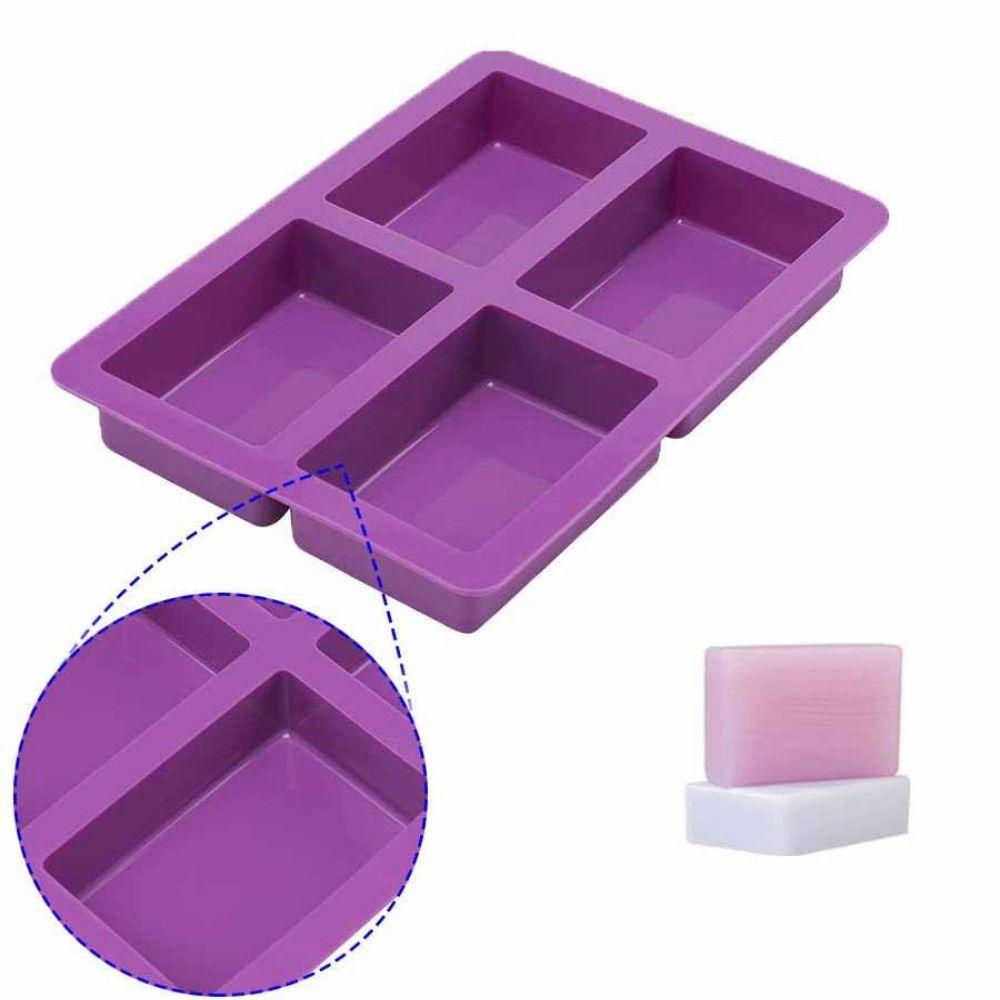 Forma do robienia mydła 4-komorowa Rękodzieło DIY Prostokątna forma do mydła Pudełko na mydło Forma do tostów Robienie lodów