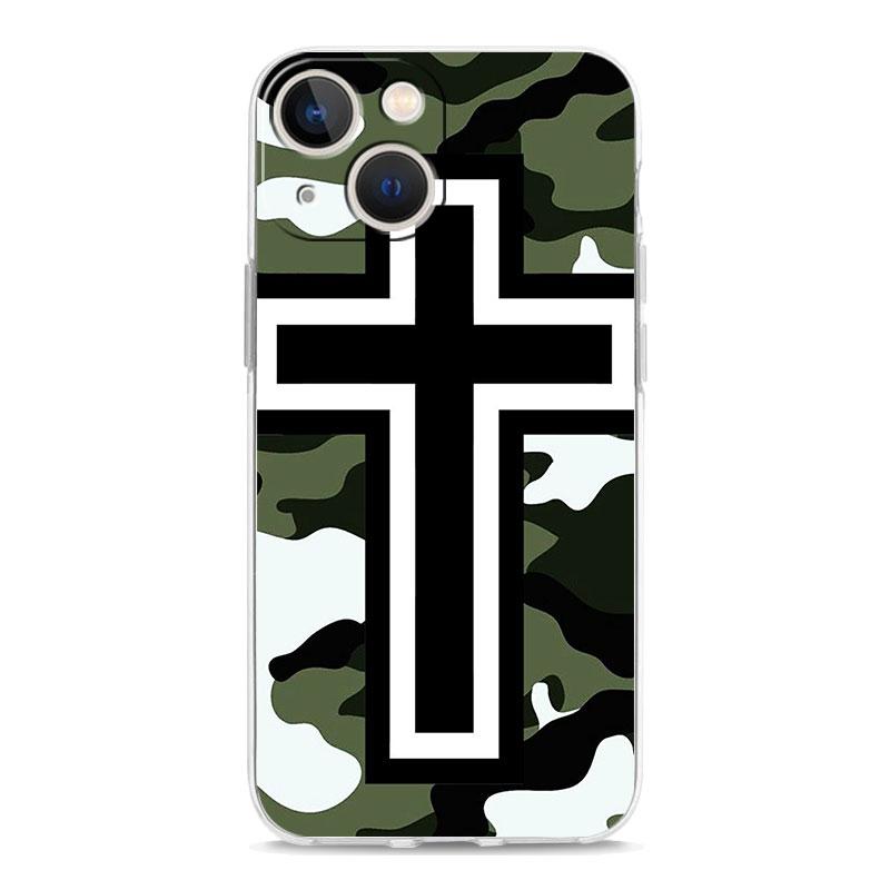Phone Case For iPhone 17 Cases iPhone Air 16 15 12 13 14 Pro Max 7 8 Plus 16Pro iPhone11 Cover Bible Jesus Christ Cross