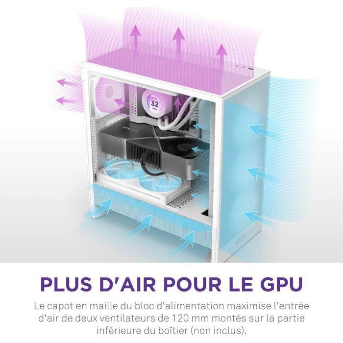 Compact ATX Mid-Tower Case - NZXT - CC-H52FW-01 - H5 Flow - White