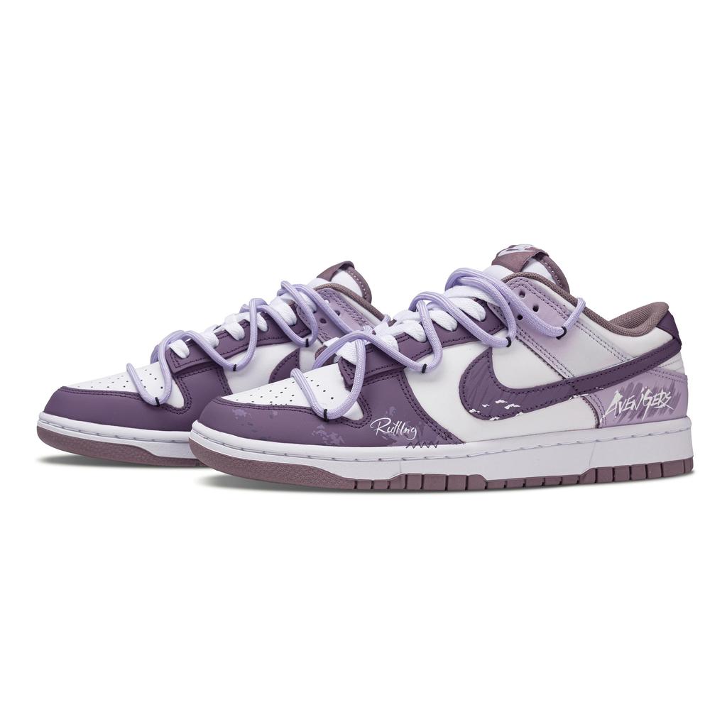 Nike Dunk Purple Dusty Turf Dekor Abriebfest Abriebfest Niedrig geschnittene Skateboard-Schuhe Unisex Lila DV0833-112(Team691-)