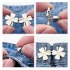1Pcs Four Leaf Clover Tightener Adjustable Waist Buckle For Jeans, No Sewing Required Button Adjuster For Pants And Skirts Waist