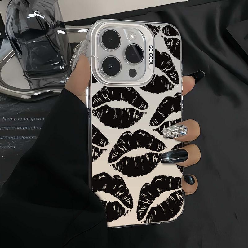 European and American Style Personalized Lip Print IPhone 17 Pro Phone Case 16/15/14/13 Laser 12 Apple 11Xs Max/pl