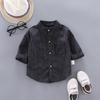 Chemise à carreaux à manches longues boutonnée pour enfants, garçons et filles, printemps, automne