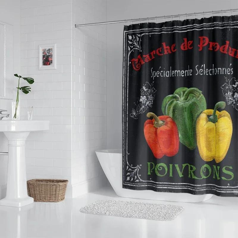 

House Hold Waterproof Fabric Household Shower Curtain Accessories Shower Curtain240 * 200 Home Animal Retro Style Shower Curtain W60H190(CM)-1 Pcs