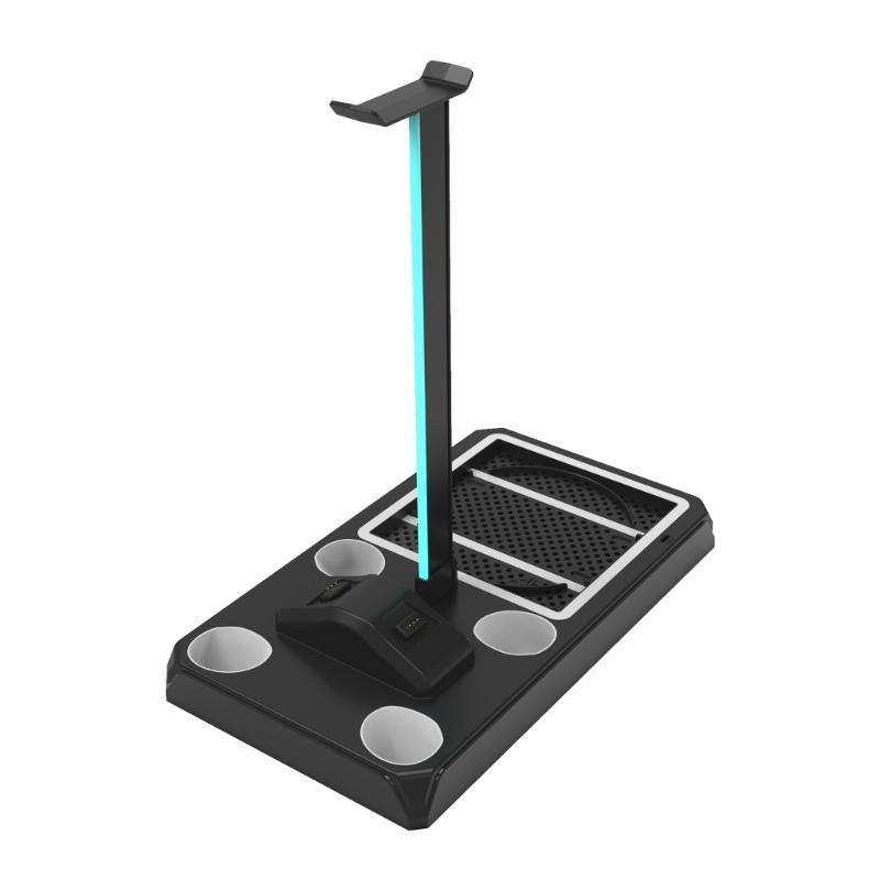 Cooling Fan for Game Machine Cooling Stand with LED Indicator,2 Controller Charging Stand Dock 1