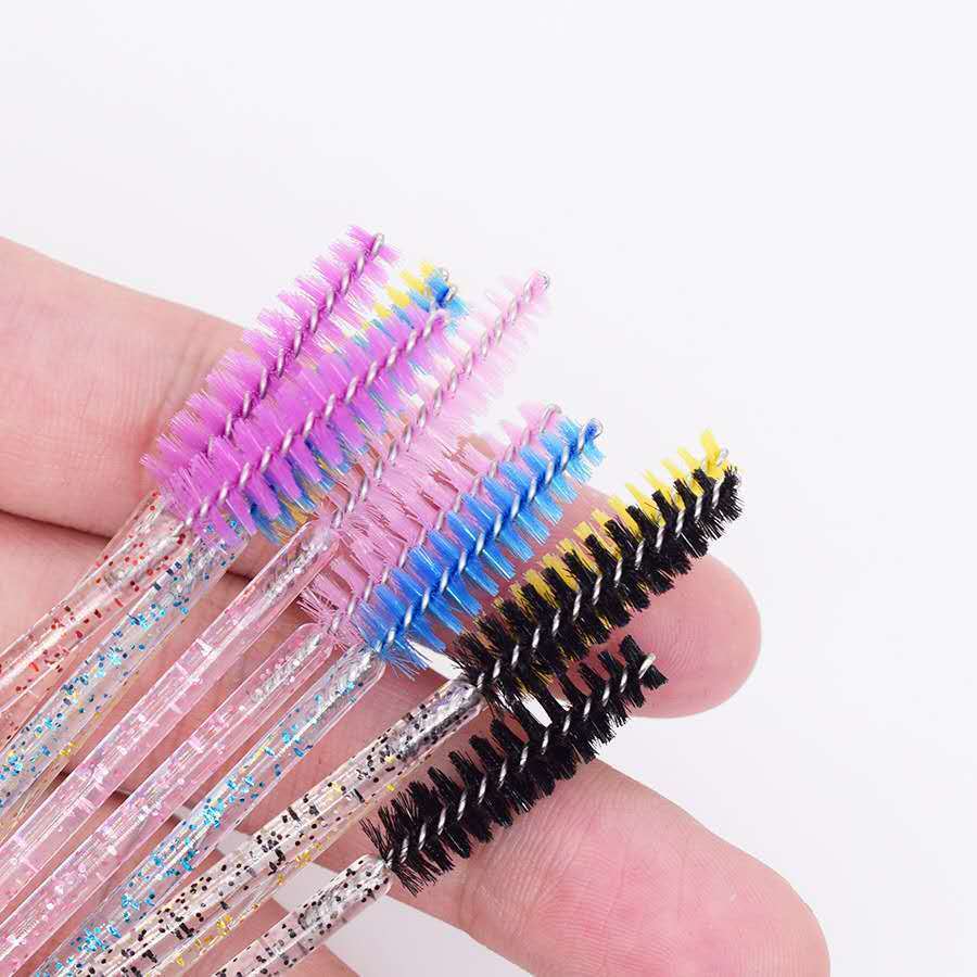 50Pcs Disposable Eyelash Wands Brush Eyebrow Comb Eye Lashes Extension Accessories Mascara Wand Makeup Professional Beauty Tool