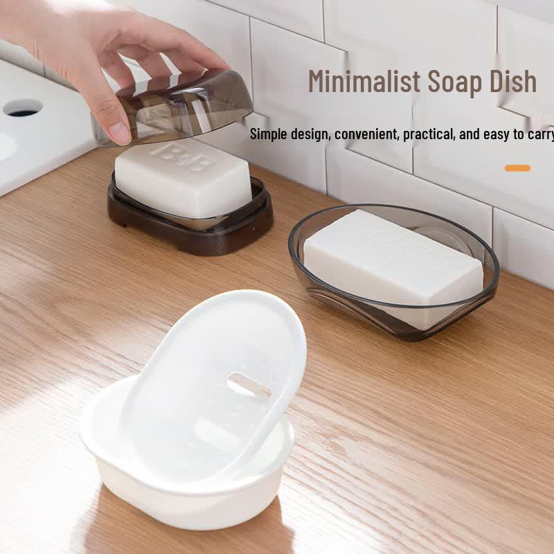 CHAHUA Double-Layer Draining Soap Dish with Lid