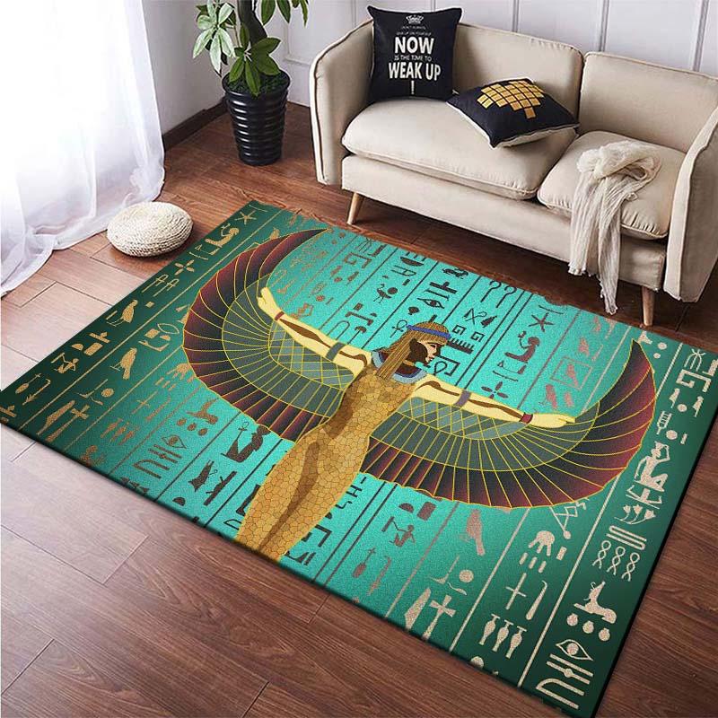 15 Sizes Ancient Egypt God Wall Art Carpet Rug for  Living Room Bedroom Rug Washable Floor Mats Household Area Mat Home Decor