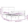 VidaXL Bed Frame with Headboard White 120x200 Cm Solid Wood 3195217