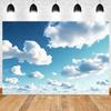 Dreamy Blue Sky And White Clouds Photography Backdrop Supplies Natural Scenery Wedding Party Decor Background Photo Shoot Props