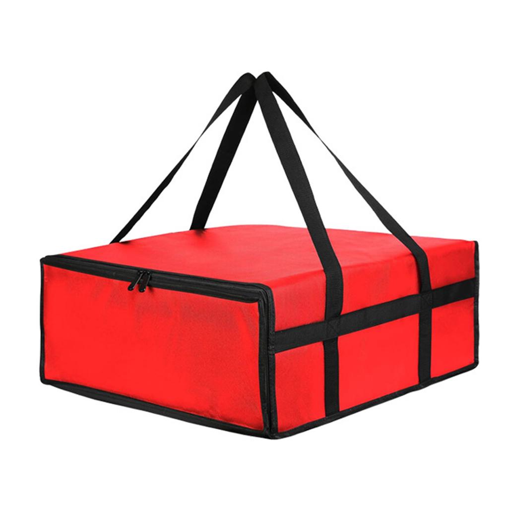 Insulated Bag with Handle Waterproof Nonwoven Fabric Pizza Delivery Bag Portable Food Warmer for Outdoor Picnics