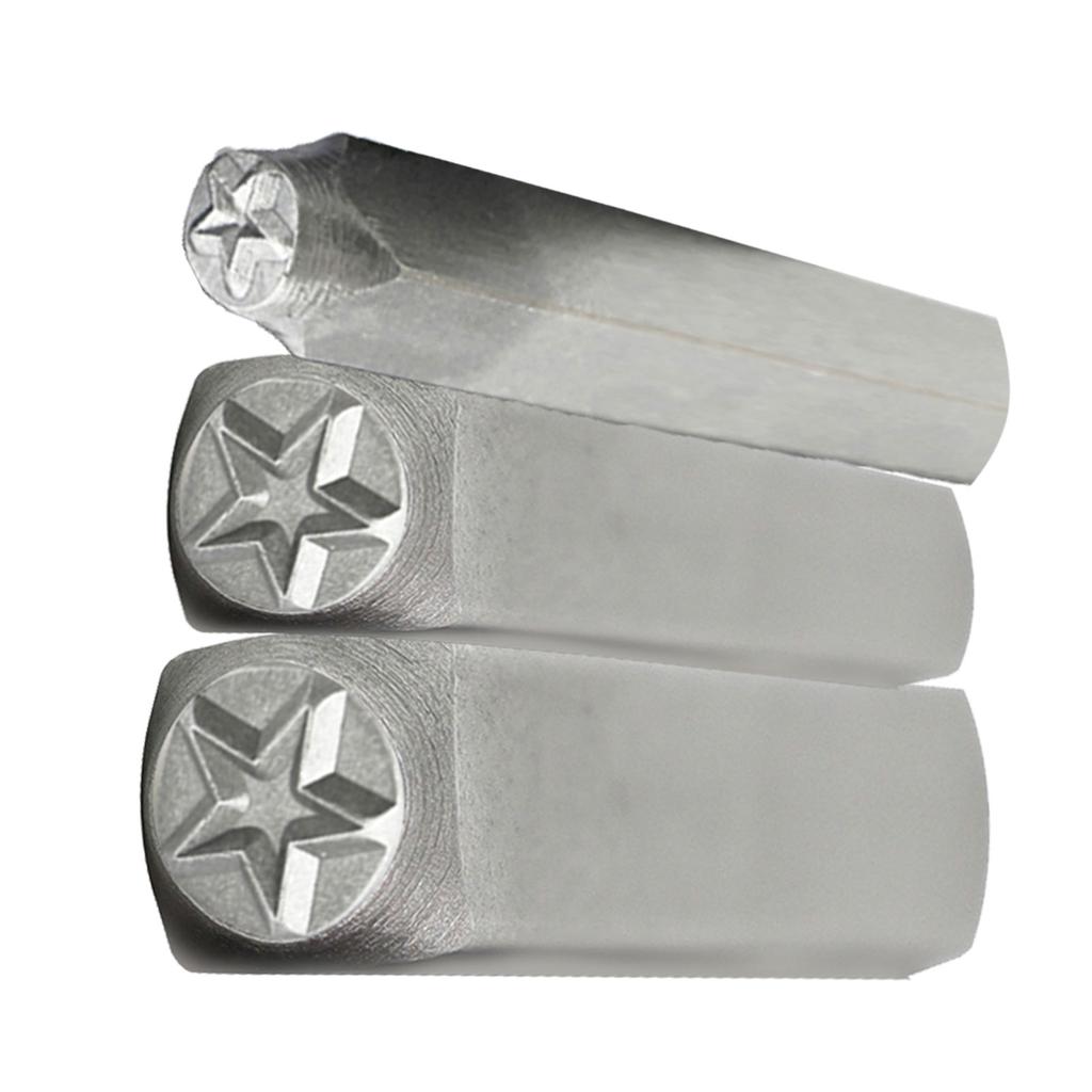 Set of 3 Creative Star Stamping Tool Carbon Steel Punch Tools Metal and Leather Marking Accessories Jewelry Supplies