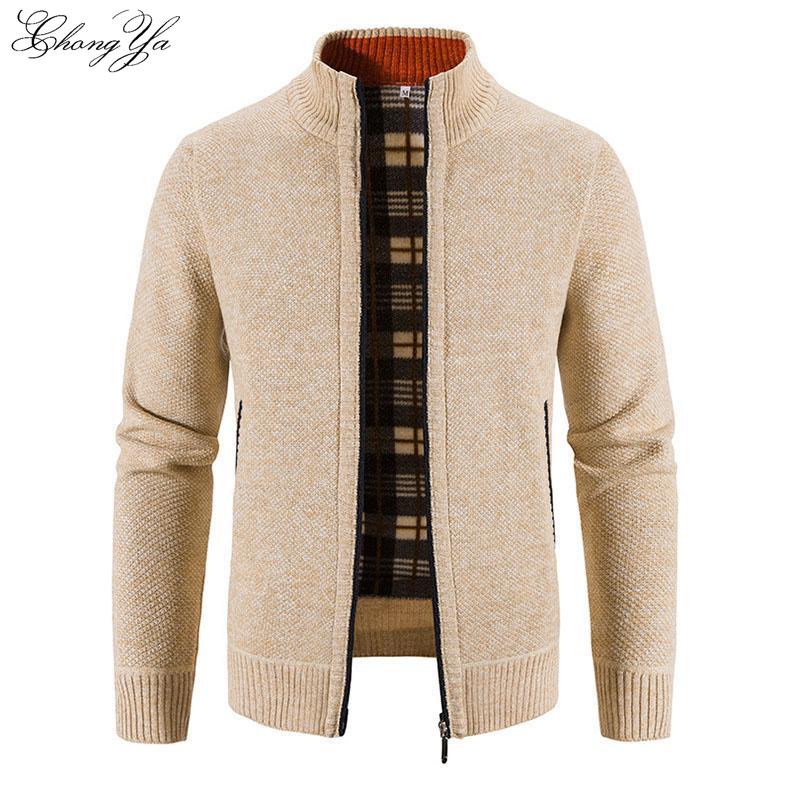 Men's Cardigan Jacket Zipper Knit Shirt Shirt Men's Tops