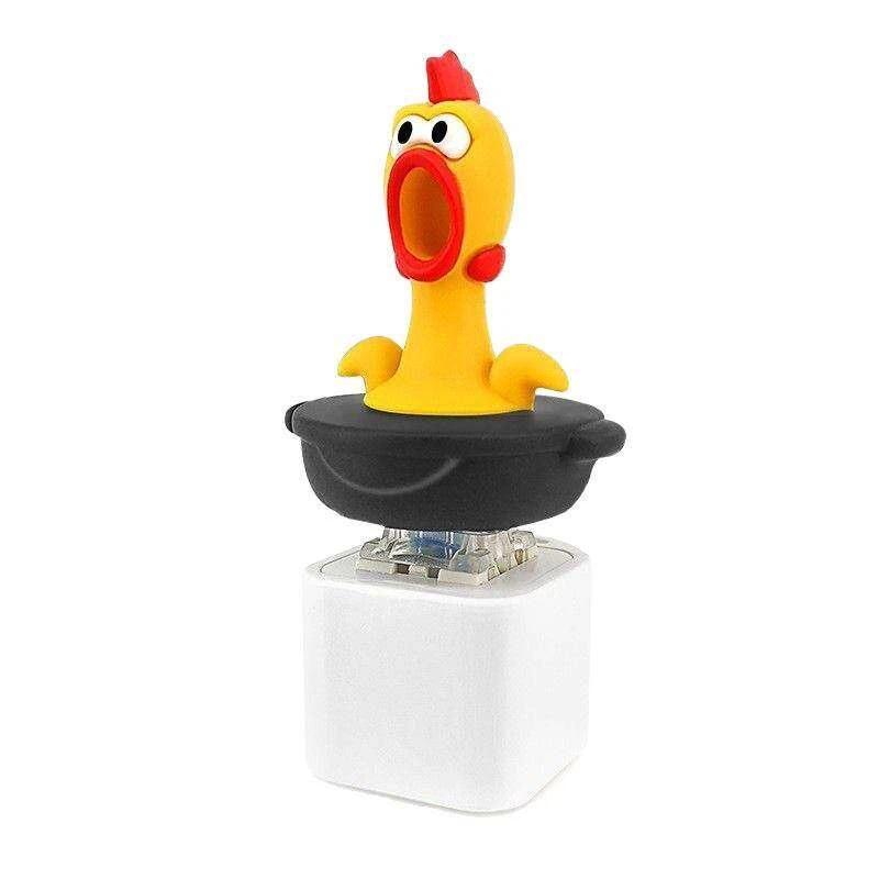 Kwakende Kikker Fidget Speeltje Sleutelhanger Oplaadbare Kikker Sleutelhanger met Geluid LED Verlichting, Grappige Kikker Toetsenbord Klikker Stressverlichting