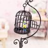 1pc Black 1:12 Miniature Furniture Mini Metal Bird Cage Stand Birdcage Modle for Doll House Decor Garden Courtyard Ornament