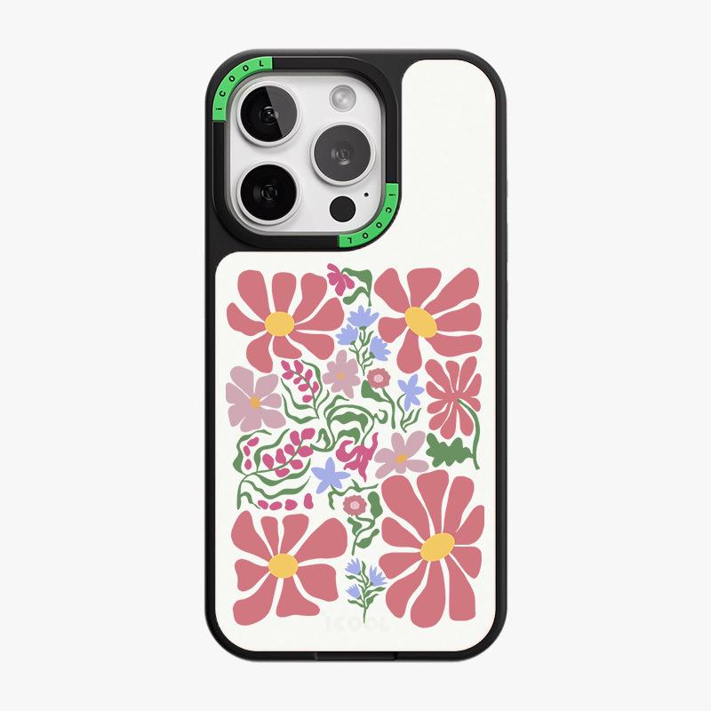 Replaceable Back Plate Mobile Phone Case Iphone15 Flower Apple 14pro Removable Magnetic Two-in-one Can Be Changed At Will