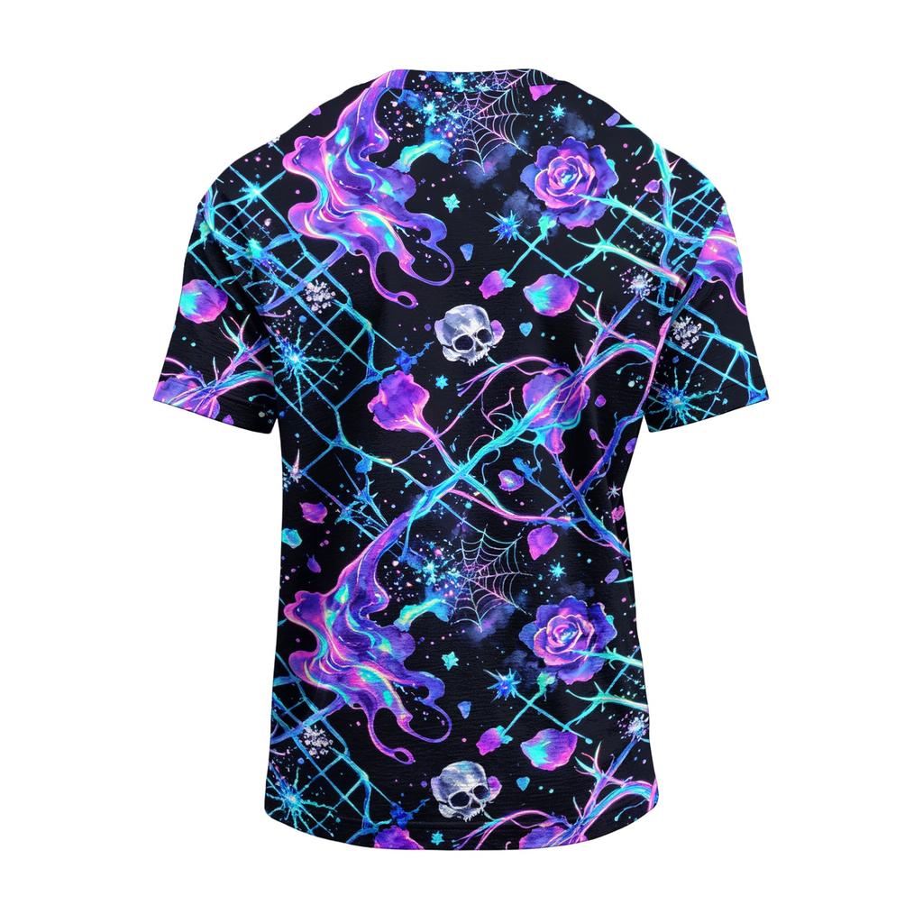 Men's Halloween Printed Short Sleeve Neck T-Shirt for Party Costume