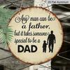 2D Flat - A Vintage Aluminum Sign for Father'S Day Gifts, Measuring 7.87X7.87 Inches, Featuring a Round 2D Design. This Warm Decoration for