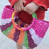 Yogodlns Straw Bag Women Hand-Woven Handbags Moon Shape Rattan Tote Bag Big Capacity Top-handle Bag