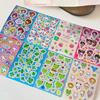 8 Sheets Japanese Cartoon Bunny Girl Radiation Stickers, Strawberry Frog Hand Account, Used for Magazine Decoration Stickers S