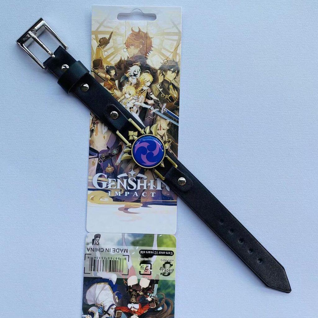 Anime Mix Faux Leather Bracelet: Attack on Titan, Naruto, Jujutsu Kaisen, Demon Slayer, Fairy Tail, Death Note.