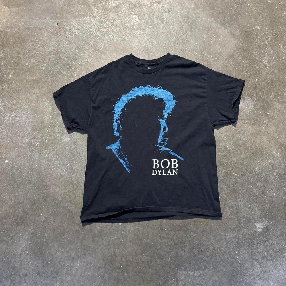 Черная рубашка Боба Дилана черно-синяя Унисекс S-5XL CR797 Унисекс футболка S