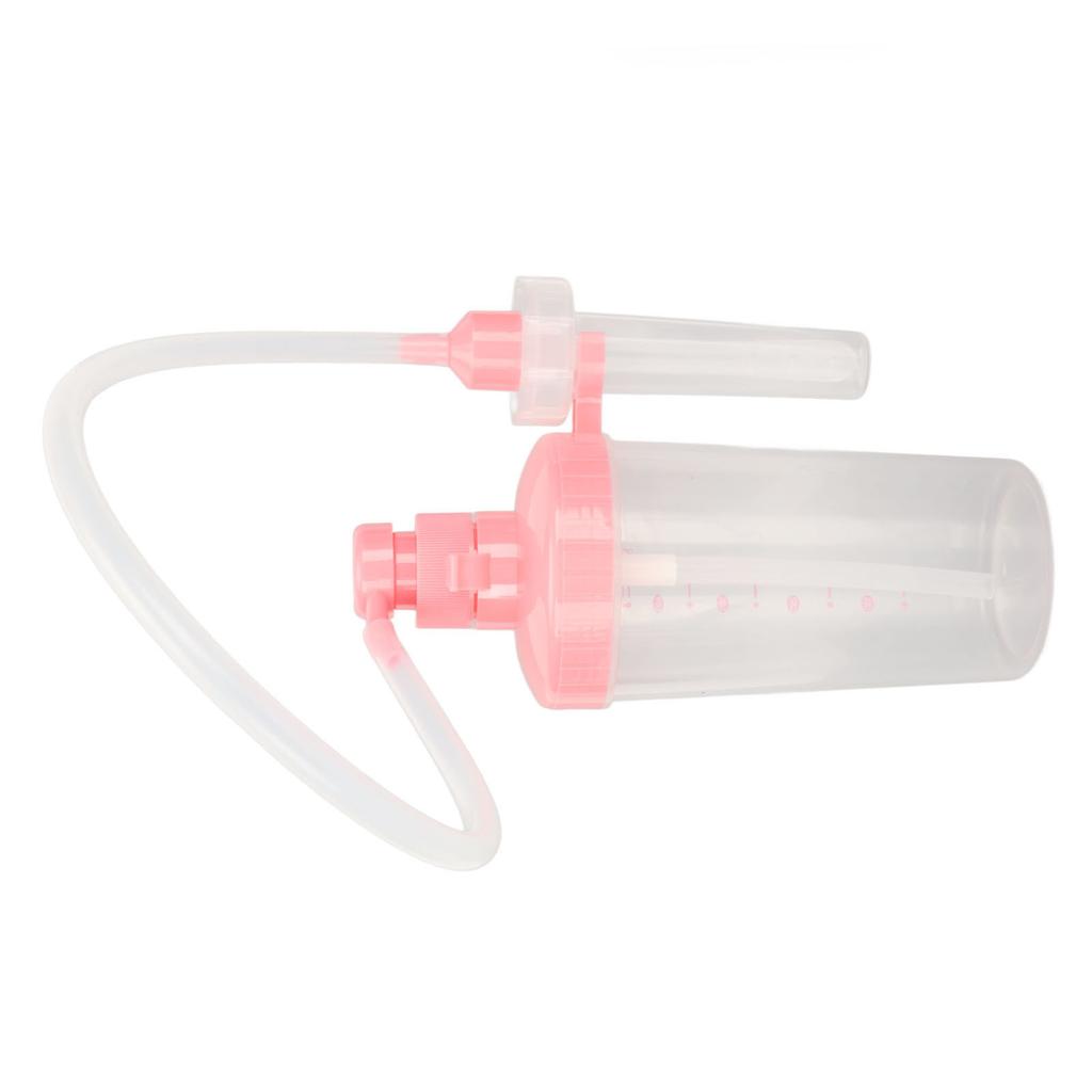 Vaginal Douche Portable High Elasticity Manual Pressure Stable Water Flow Vaginal Cleansing System 500ml Pink