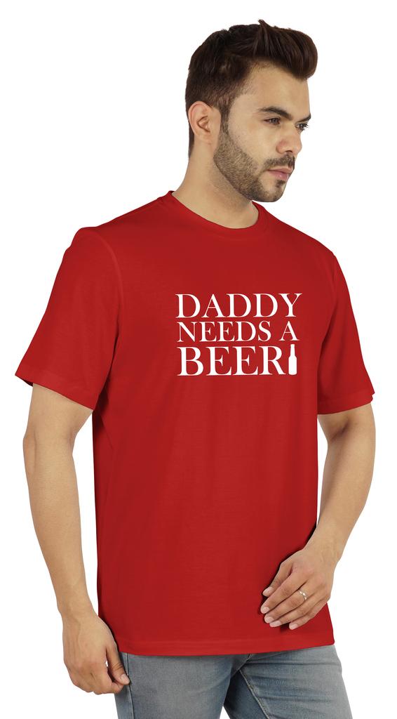 Inkmeso Graphic Tshirt For Men  s   Daddy Needs A Beer   Funny Quotes Dad  s Drinking Tee