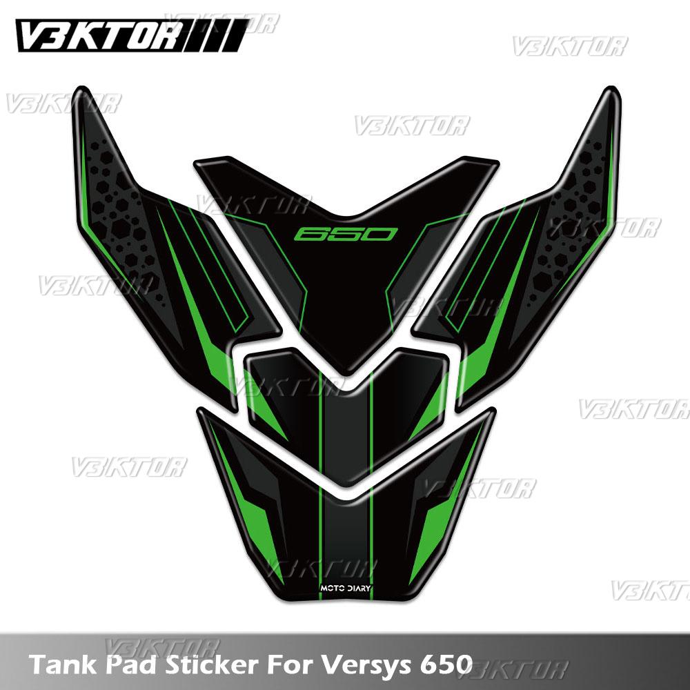 Motorcycle Fuel Tank Pad Sticker Oil Gas Cap 3D Decal Cover Protector Waterproof For versys650 VERSYS 650 2022-2024