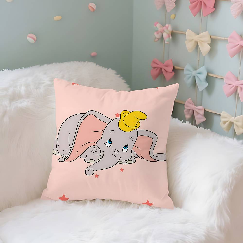 Cute CartoonDdumboS Kawaii Throw Pillow Covers Pattern Cushion Cover Suitable For Sofa Bedroom Car Pillow Cover