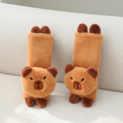 Reposacabezas de coche, almohada para el cuello, capibara de peluche, protección para los hombros, linda caja de pañuelos, decoración kawaii para coche, suministros para coche, regalo de peluche