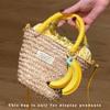 Cute Banana Pendants Suitable for Bags Women's Handbags, Shoulder Bags, PU Leather Keychain Accessories Bag Accessories