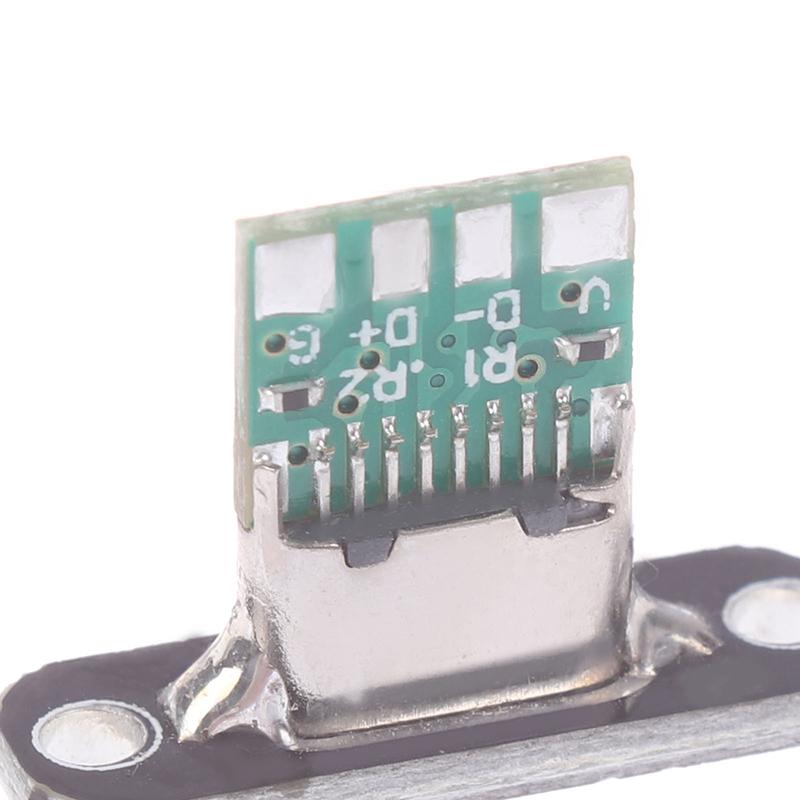 5Pcs Usb 3.1 Type C Socket With Screw Fixing Plate Type-C Usb Jack 3.1 Type-C 2Pin 4Pin Female Connector Jack Charging Port