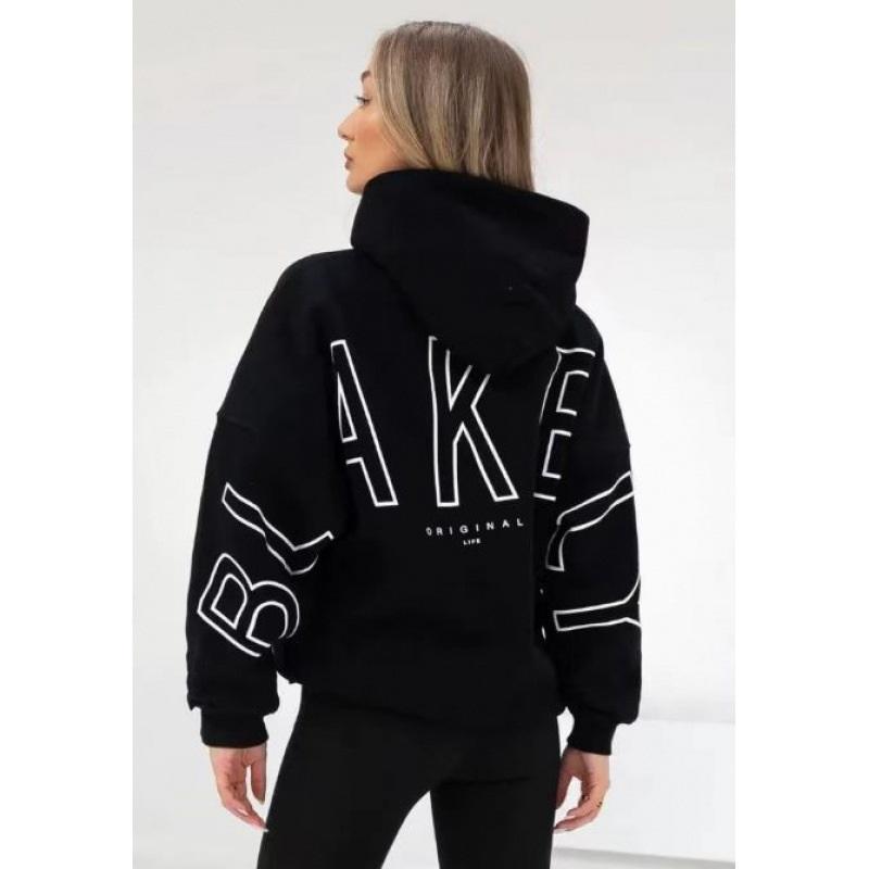 Women Long Sleeve Letter Print Hoodie Casual Pullover Sweatshirt Loose Fit Daily Top