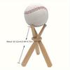Mini Baseball Bat Bracket Baseball Holder Baseball Golf Tennis Ball Display Stand Souvenir Ball Wood Support Holder Ball Display