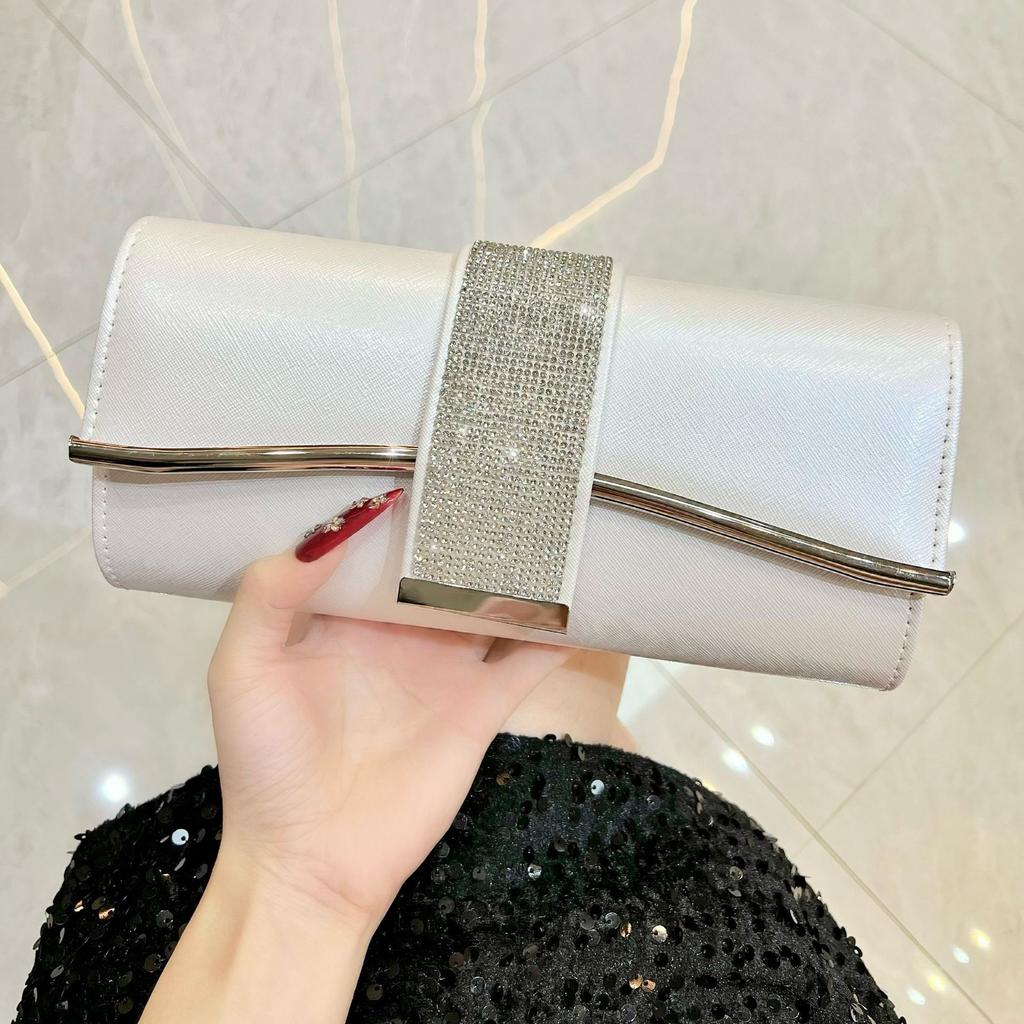 2025 New Luxury Rhinestone Clutch Purse Women Designer Sparkle Evening Bag Bride Wedding Party Prom Handbag for Dresses Gifts