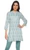 Moomaya Printed Side Slit Short Kurta Tunic For Women Summer Wear Ladies