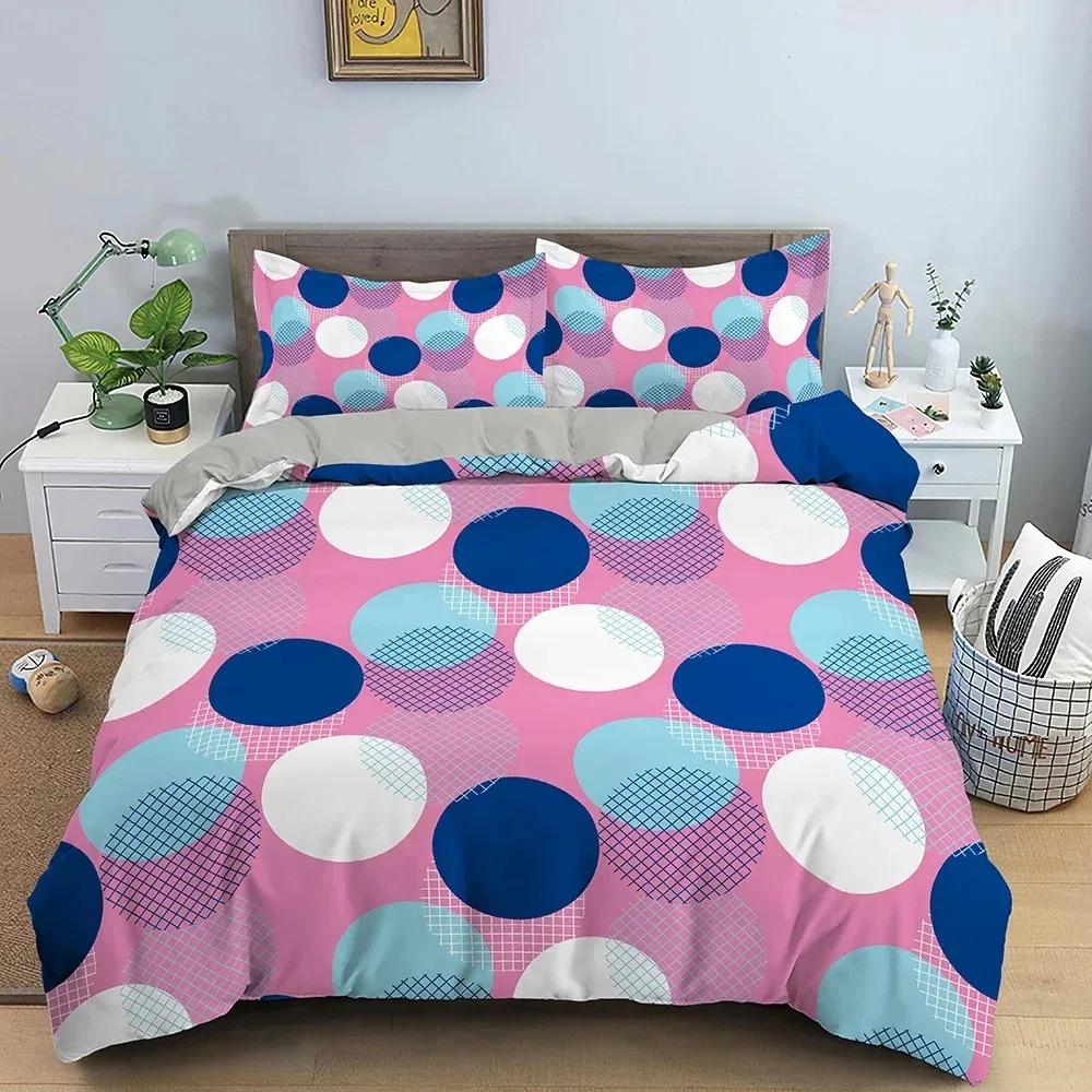 Top Geometry Duvet Cover Colorful Pattern Bedding Set For Bedroom 3D Print Comforter Quilt Covers Useuau Single Double Size