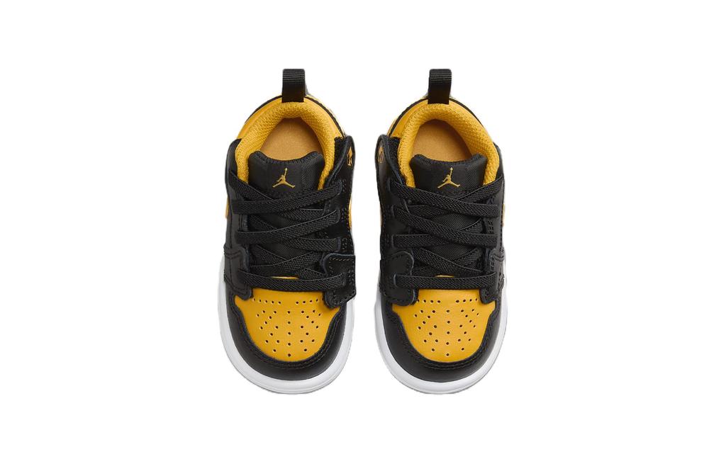 Jordan Air Jordan 1 Abrasion Resistant Low Top Toddler Shoes Black Yellow Infant And Toddler DR9747-072