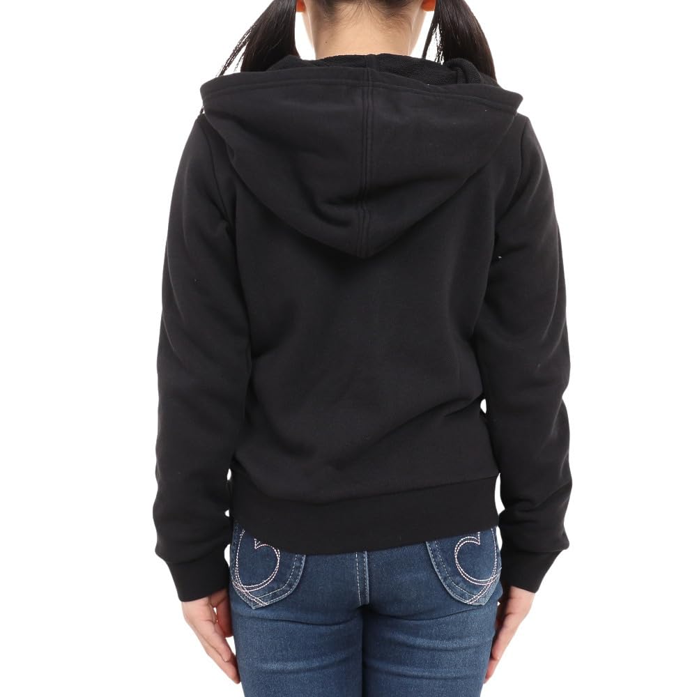 Adidas Essentials Linear Logo Hoodie ECK51 J130 Kids' Full-Zip Black/White (IC3584)