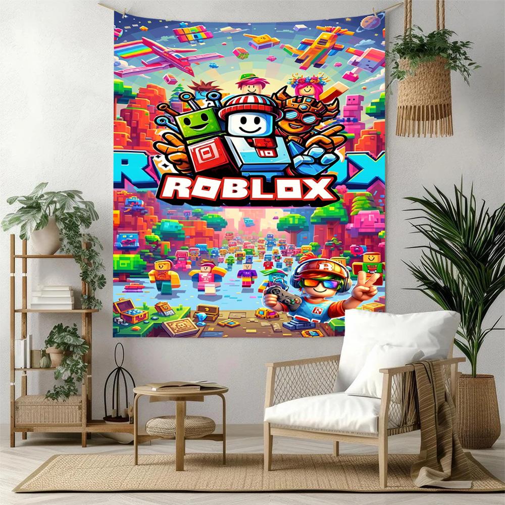 Roblox Vægdekoration Vægtæppe Kunst Til Kæledyrs Mindesmærke Fødselsdag Bryllupsfest Baggrund Familiegave