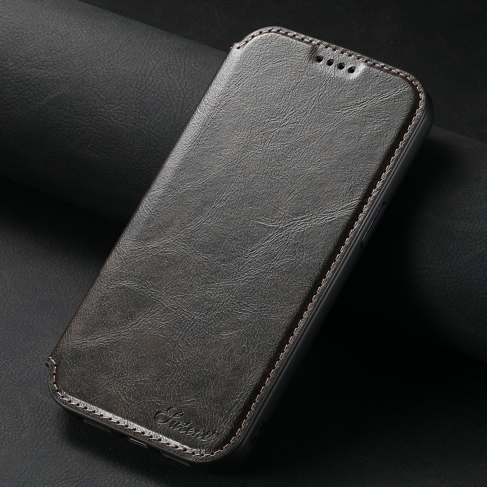 

SUTENI Роскошный Кошелек-Держатель для Карт из Кожи Magsafe Держатель для Карт Чехол-Книжка Магнитный Чехол для Телефона Для 16 15 14 13 12 Pro Max Plus For iPhone 16ProMax