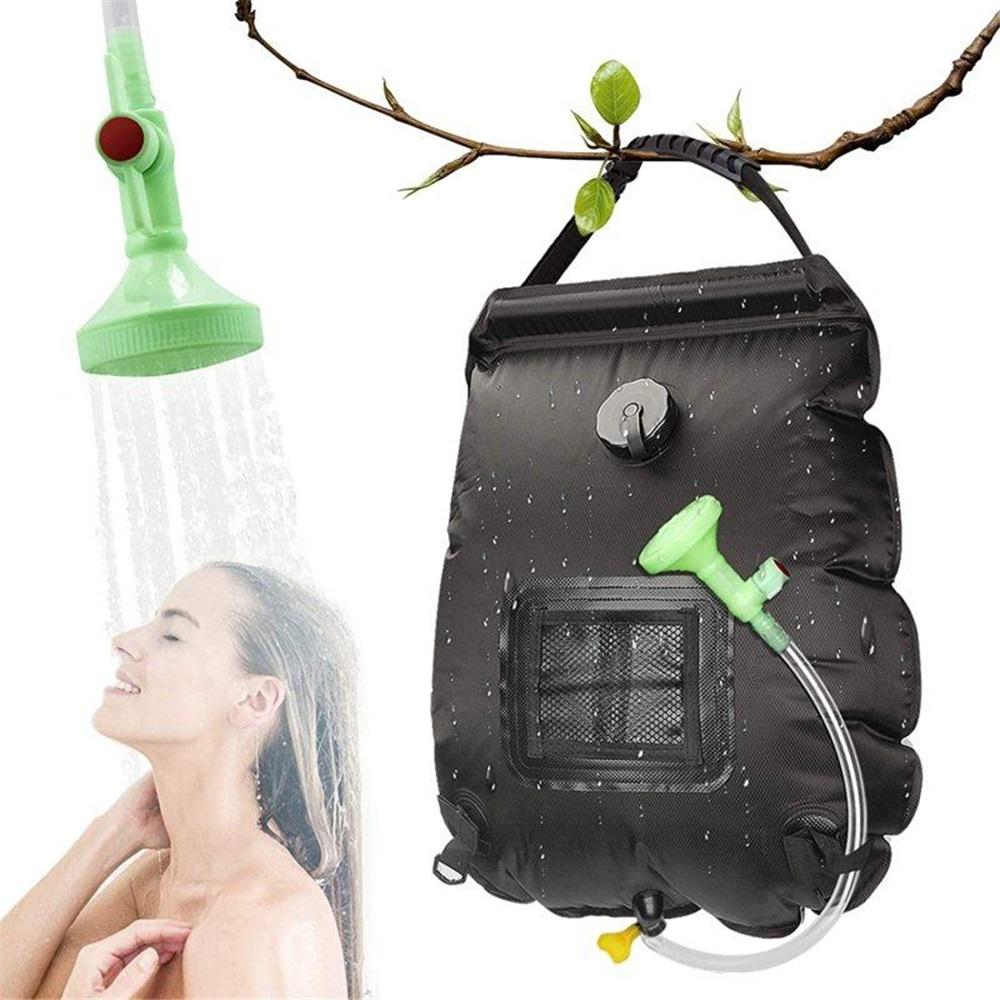 Solar Shower Bag,5 Gallons/20L Solar Heating Camping Shower Bag With Removable Hose And On-Off Switchable Shower Head