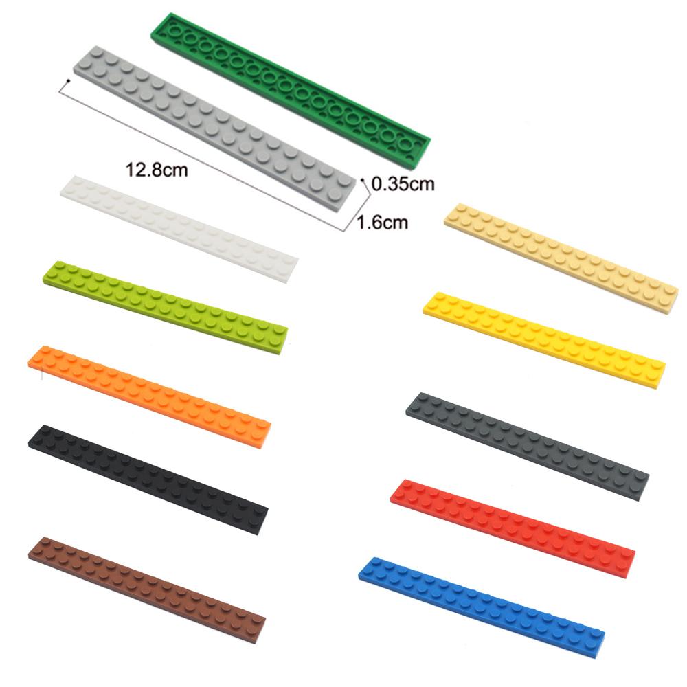 12PCS 2x16 Dots Thick Figures Bricks Assemblage Contruction Building Blocks Compatible With Educational Toys For Children