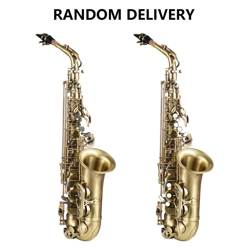 Btuty High Grade Antique Finish Bend Eb E-flat Alto Saxophone Sax Abalone Shell Key Carve Pattern