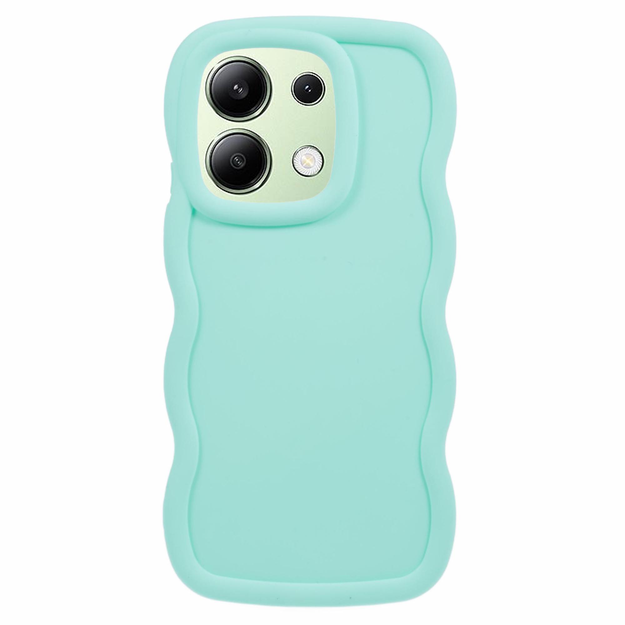 

XL Series For Xiaomi Redmi Note 13 4G Shockproof Case TPU Phone Cover with Wave Frame Light Green