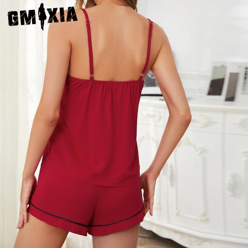 GMXIA Sexy Pyjamas Female Summer Thin Suspenders Shorts Homewear Suit