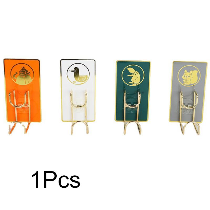 

1 шт., клейкие, без проколов, экономят место, бесследные, случайные цвета, крючки для хранения раковины, настенный крючок