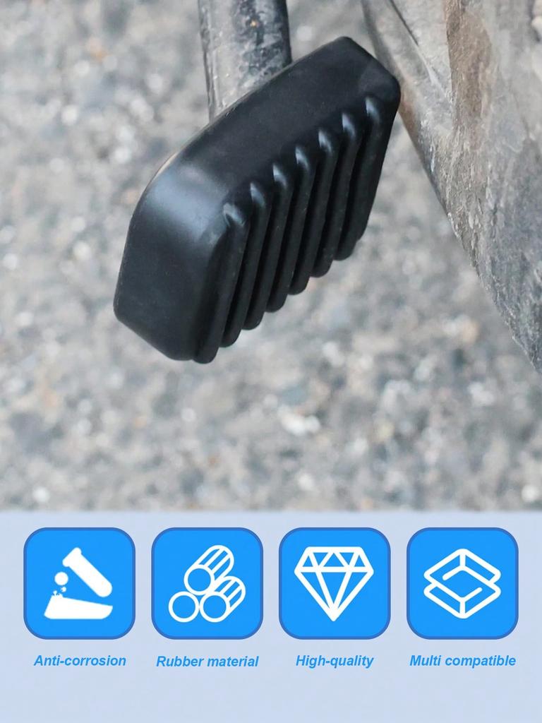 Universal Motorcycle Side Stand Pad – Rubber Non-Slip Oversized Base Extender, Fits All Motorcycles & E-Bikes